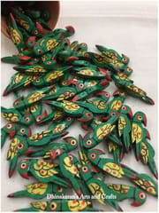 Rama Green Parrot Buttons