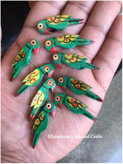 Rama Green Parrot Buttons