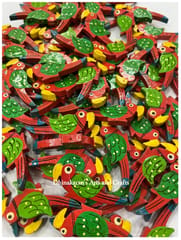Red Big Parrot Buttons