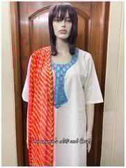 Orange Lehariya Dupatta