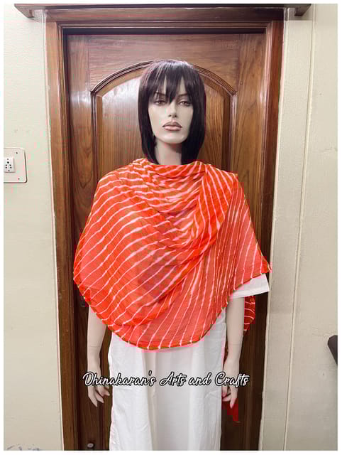 Orange Lehariya Dupatta
