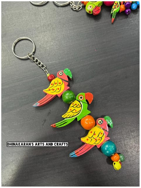 Quirky Parrot Keychain