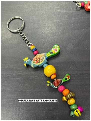Quirky Peacock Keychain