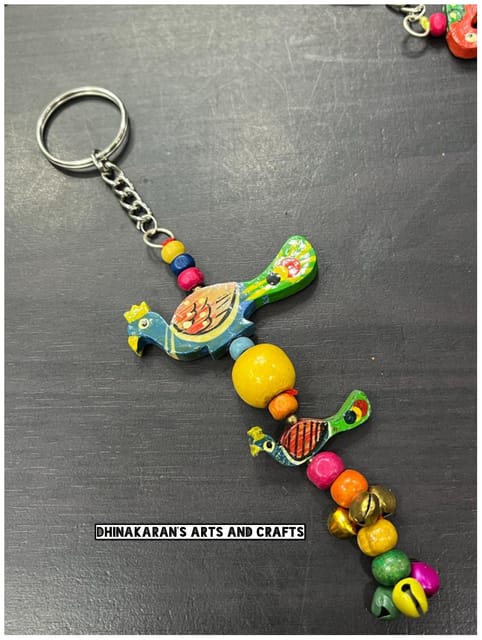 Quirky Peacock Keychain