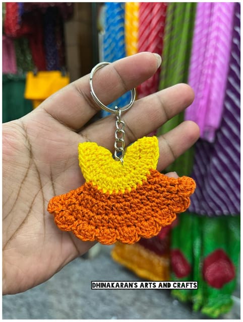 Mini Frock Crochet Keychain