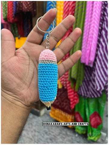 Pencil Crochet Keychain
