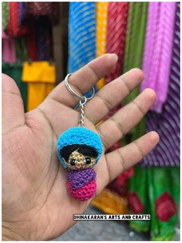 Doll Crochet Keychain