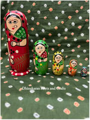 Indian Naari Nesting Doll - MULTICOLOR