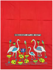 Crane Theme Kanthawork Blouse Piece