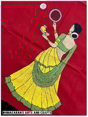 Karva Chauth Kanthawork Blouse Piece
