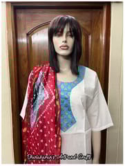 Multicolor Art Silk Bandhani Dupatta