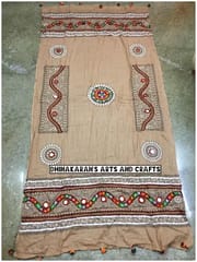 Traditional Kutchwork Dupatta - BEIGE