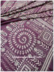 Warli Theme Kanthawork Saree