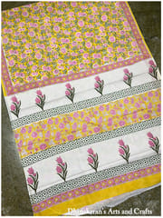 MulMul Cotton Hand Block Print Saree