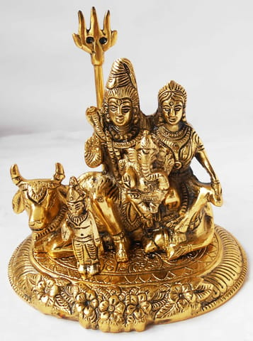 Showpiece Shiv Parivar Statue  - 7*5.1*7 inch (AS348 G)