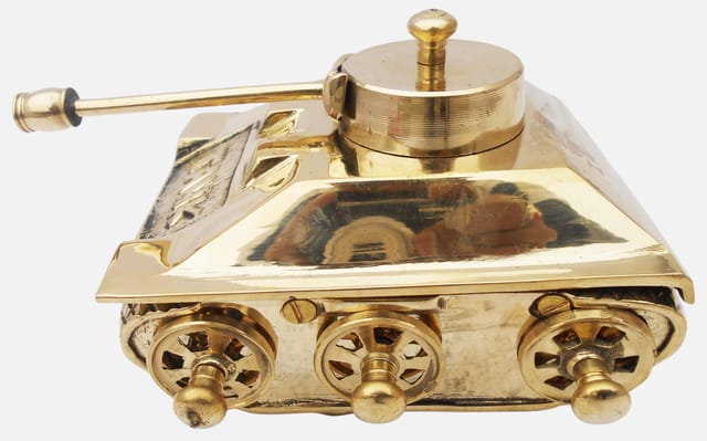 Brass Tank Toy Miniature For Children Playing  (MOQ-  2 Pcs.) - 7*5.5*4 inch (Z329 D)