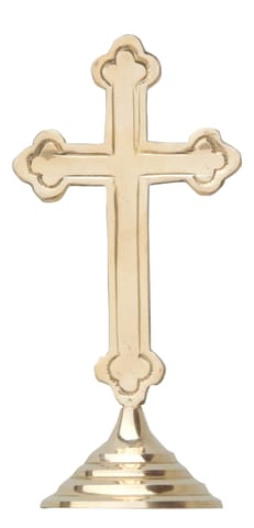 Brass Decorative Showpiece Cross Christmas Gift item - 3*2.5*6.5 inch (F486 A)