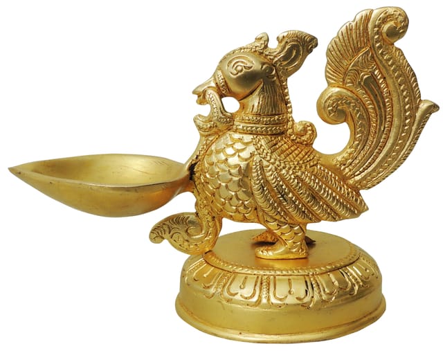 Brass Table Decor Oil Lamp Murga Deepak - 5*2.5*4 inch (F394 B)