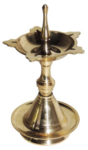 Brass Table Decor Kerala Fancy No. 2 - 2.5*2.5*4.5 inch (F683 B) (MOQ : 4 Pcs.)