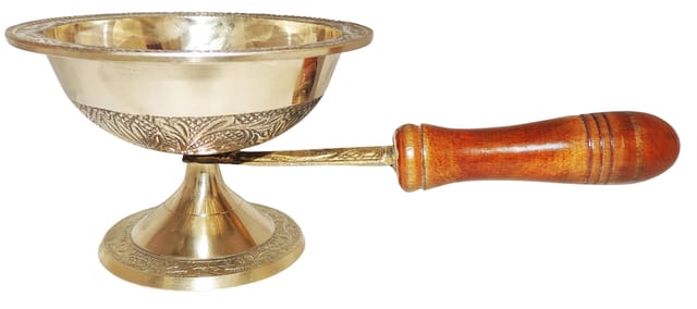 Brass Table Decor Deepak - 9*4.5*3.2 inch (F684 D) (MOQ : 2 Pcs.)
