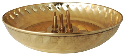 Brass Pooja Temple Agarbatti Stand (MOQ : 6 Pc.) - 5*5*1 inch (Z204 E)