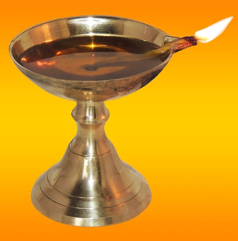 Brass Table Decor Panti Stand Deepak No. 1 - 3.6*3.2*3.5 Inch (F685 A)