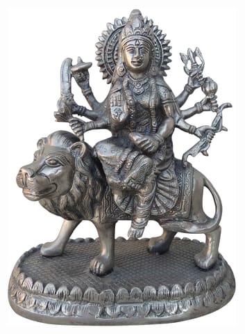 Brass Showpiece Durga Ji Statue Statue - 8*4.3*9.3 Inch (BS285)