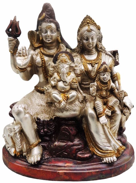 Brass Showpiece Shiv Parivar Statue - 9*5*10 Inch (BS485 A)