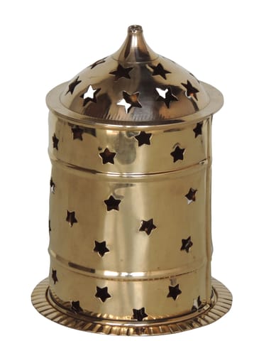 Brass Table Decor Oil Lamp, Deepak - 4.5*4.5*7.2 Inch (Z539 D)