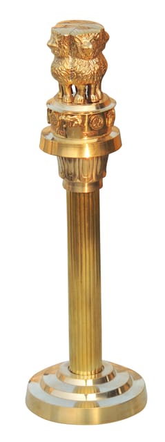 Brass Showpiece Ashok Lath Statue - 3.5*3.5*11.2 Inch (F691 F)