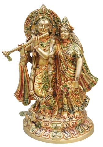 Brass Showpiece Radha Krishna Statue - 8*5.5*11.5 Inch (BS688 B)