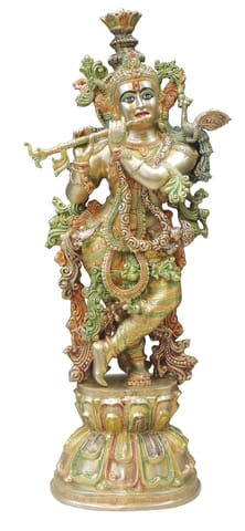 Brass showpiece Krishna Idol - 15.5*11.5*45 Inch (BS1346 E)
