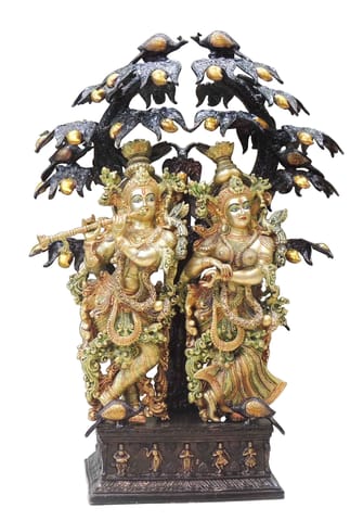 Brass Radha Krishna with Tree - 25.5*12*37 Inch (BS828 D)