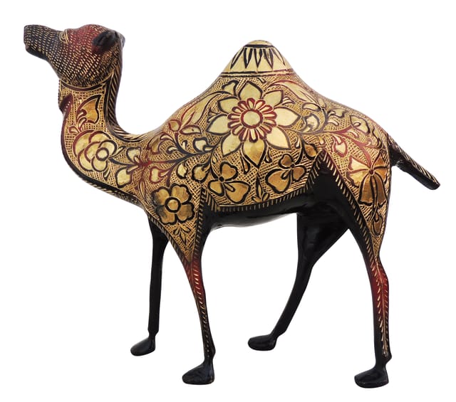 Brass Showpiece Camel Statue - 12*4*10.6 Inch (AN142 A)