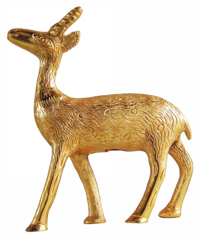 Aluminium Showpiece Gold Deer Statue - 7*2.3*8 Inch (AS216 G)