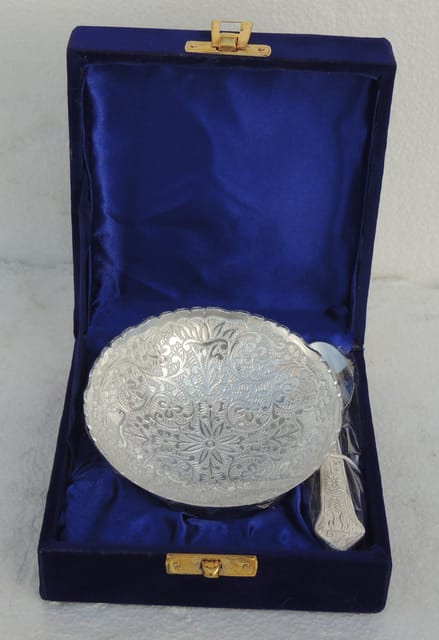 Brass Decorative Silver Bowl 4 Inch (B289 S)