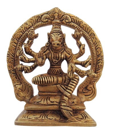 Brass Showpiece Varaha Avatar God Idol Statue - 4.5*2.5*5 Inch (BS1328 D)