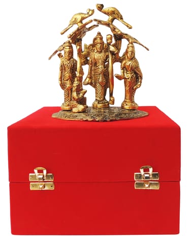 Aluminium Showpiece Ramdarbar Statue With Velvet Box - 6.5*5.5*7 Inch (AS410 G)