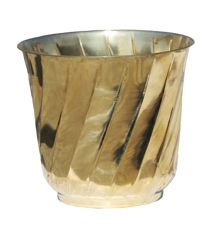 Brass planter Pot Gamala Diameter 14 Inch weight 1.6 kg - 14*14*12 inch