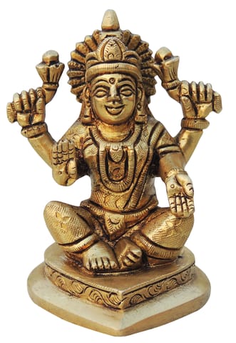 Brass Showpiece Laxmi Ji God Idol Statue - 2.5*2.6*4 Inch (BS1336 L)