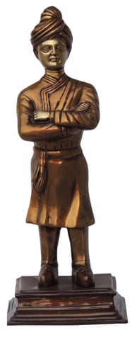 Brass Showpiece Vivekanand Ji Statue - 10*8*26 Inch (BS1354 G)