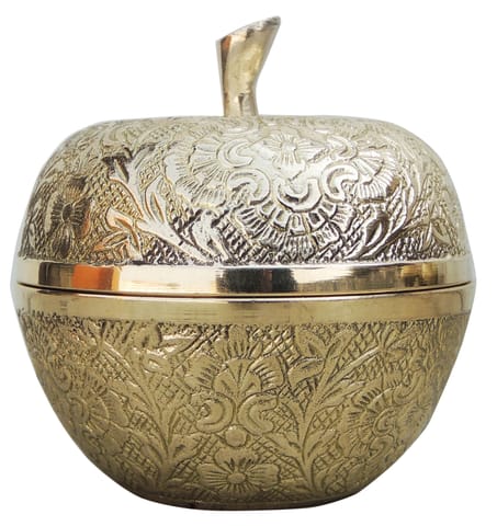 Brass Decorative Apple Shape Bowl - 3.3*3.3*3.5 Inch (F316 D)