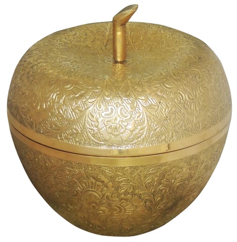 Brass Decorative Apple Shape Bowl - 6*6*7 Inch (F316 A)