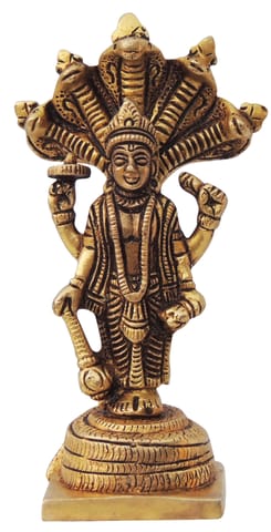 Brass Showpiece Vishnu Ji God Idol Statue - 2.6*1.6*5 Inch (BS1401 C)