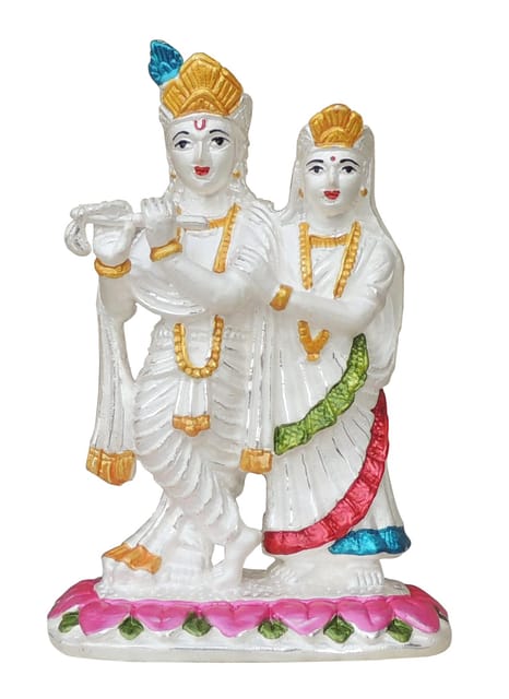 Pure Silver Radha Krishna Idol statue - 999 Hallmarked Silver Statue - 3.5*2*5.2 Inch, 79.5 gm (SL010 A )