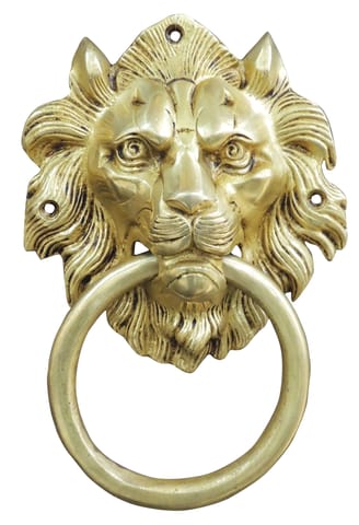 Brass Showpiece Lion Door Knocker - 5.2*1.5*6 Inch (BS409 B)
