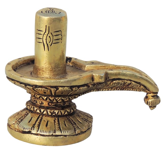 Brass Showpiece Shivling God Idol Statue - 4*2.2*3.5 Inch (BS1446 D)
