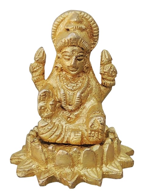 Brass Showpiece Laxmi Ji God Idol Statue - 1.7*1.4*2 Inch (BS892 L)