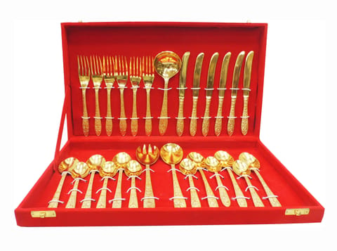 Brass Showpiece Cutlery Set-(B274)