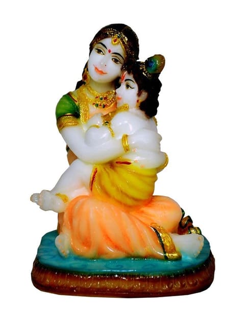 Marble Dust Maa Yashoda & Gopal | Krishna Idol - 4*3.5*5.5 inch (MB0090)